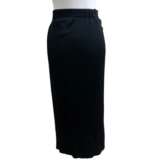 August Silk 100% Silk Knit Maxi Skirt Stretch with Elastic Waist Size L - Picture 4 of 6